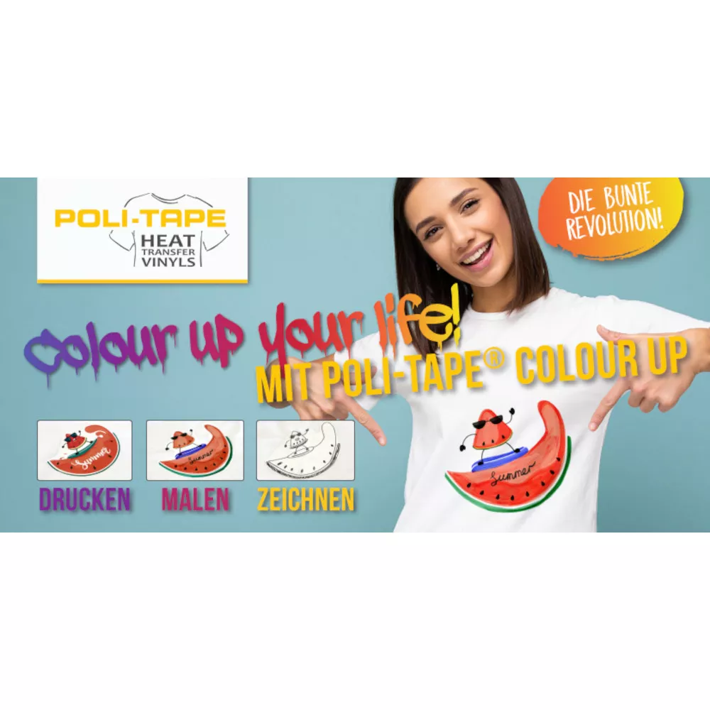 Poli-Tape Colour Up bedruckbare und bemalbare Flexfolie